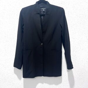 Eileen Fisher Black Blazer wool Minimalist Jacket 6‎